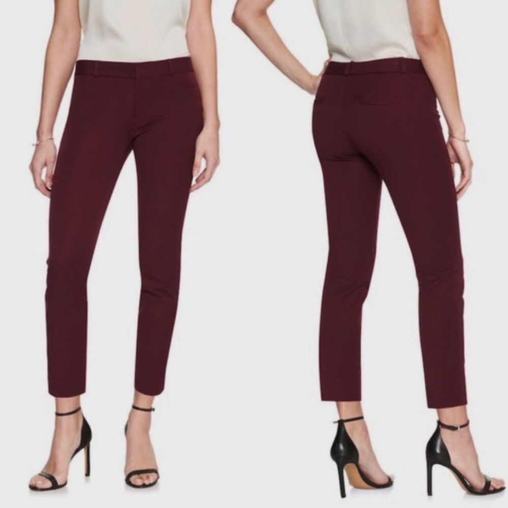 Banana Republic Sloan Crop Pant Cherry Red 12P